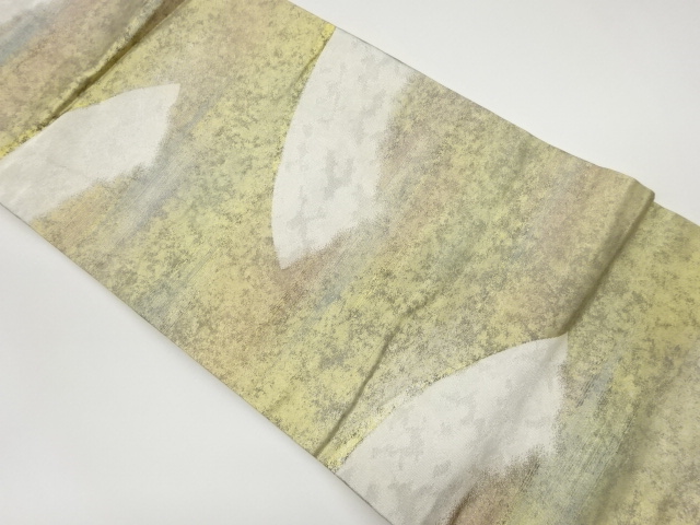 リサイクル　地紙に霞模様織出し名古屋帯